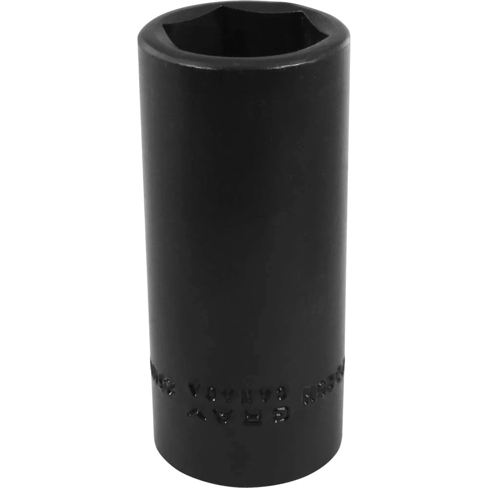 Gray Tools 1/2" Drive, 6 Point Deep Length, Impact Black Industrial Finish Metric Sockets - Image 7