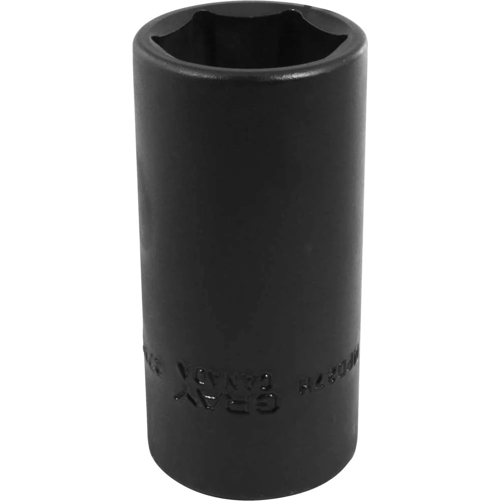 Gray Tools 1/2" Drive, 6 Point Deep Length, Impact Black Industrial Finish Metric Sockets - Image 8