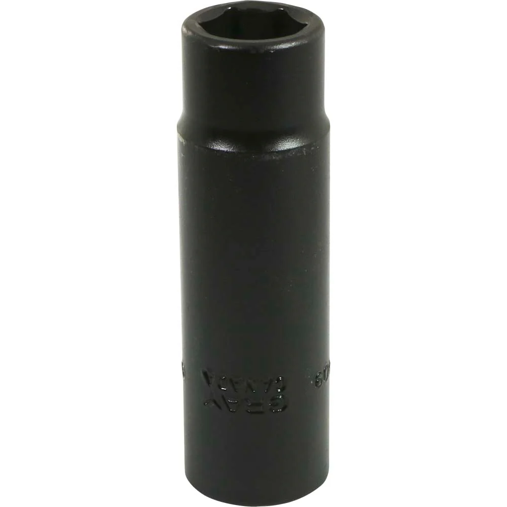 Gray Tools 1/2" Drive, 6 Point Deep Length, Impact Black Industrial Finish SAE Sockets - Image 2