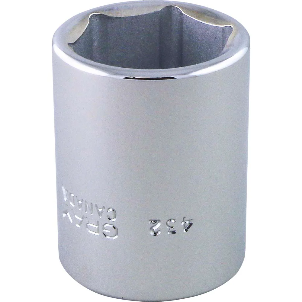 Gray Tools 1/2" Drive, 6 Point Standard Length Chrome SAE Sockets - Image 8