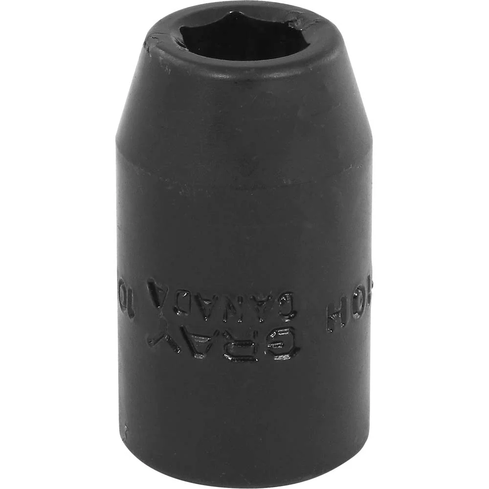 Gray Tools 1/2" Drive, 6 Point Standard Length, Impact Black Industrial Finish Metric Sockets