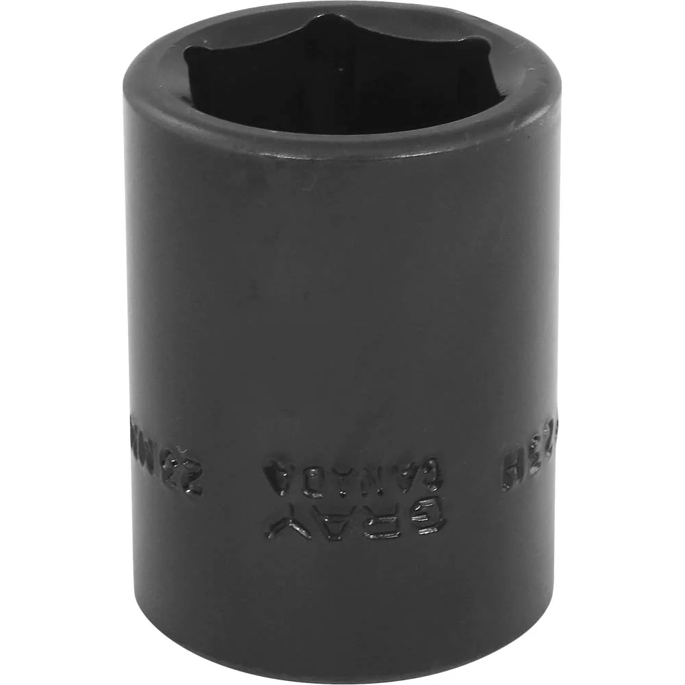 Gray Tools 1/2" Drive, 6 Point Standard Length, Impact Black Industrial Finish Metric Sockets - Image 11