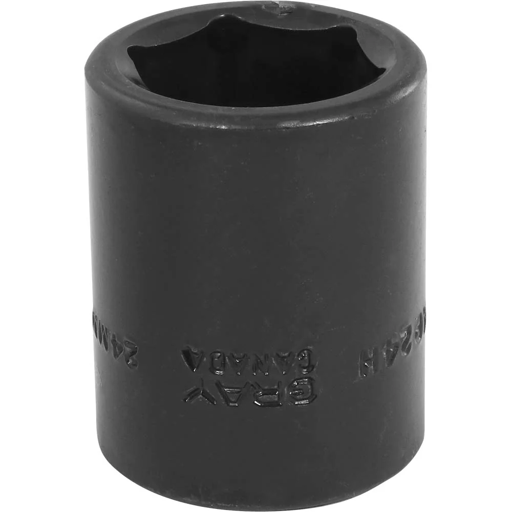 Gray Tools 1/2" Drive, 6 Point Standard Length, Impact Black Industrial Finish Metric Sockets - Image 12