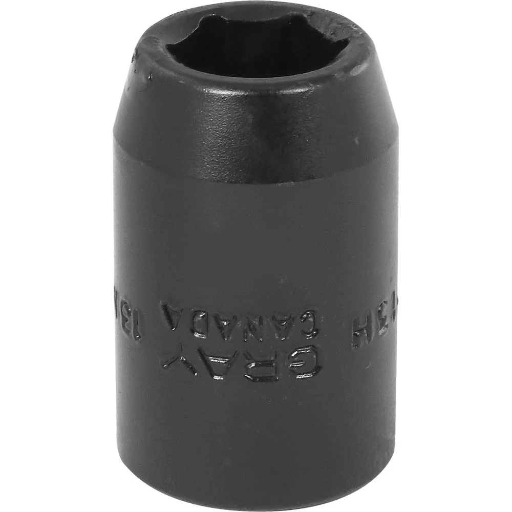 Gray Tools 1/2" Drive, 6 Point Standard Length, Impact Black Industrial Finish Metric Sockets - Image 2