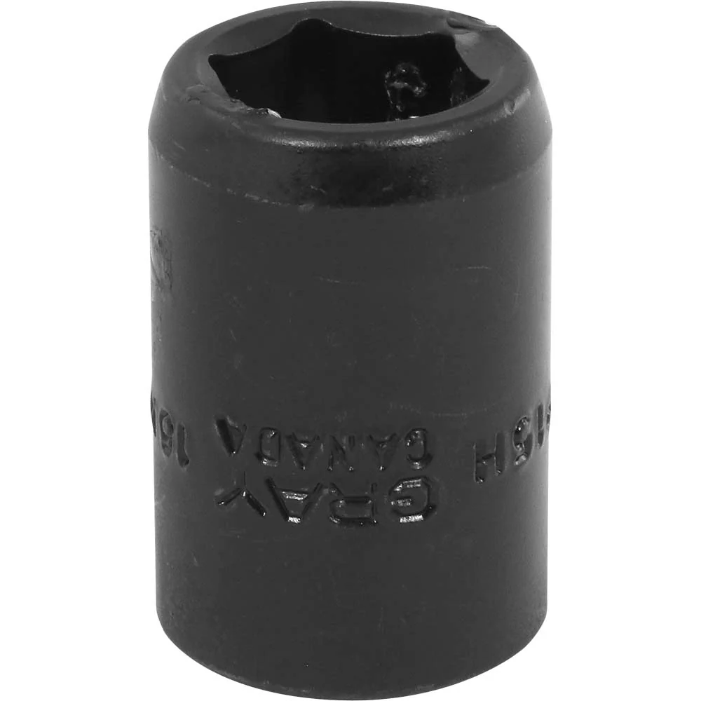 Gray Tools 1/2" Drive, 6 Point Standard Length, Impact Black Industrial Finish Metric Sockets - Image 3