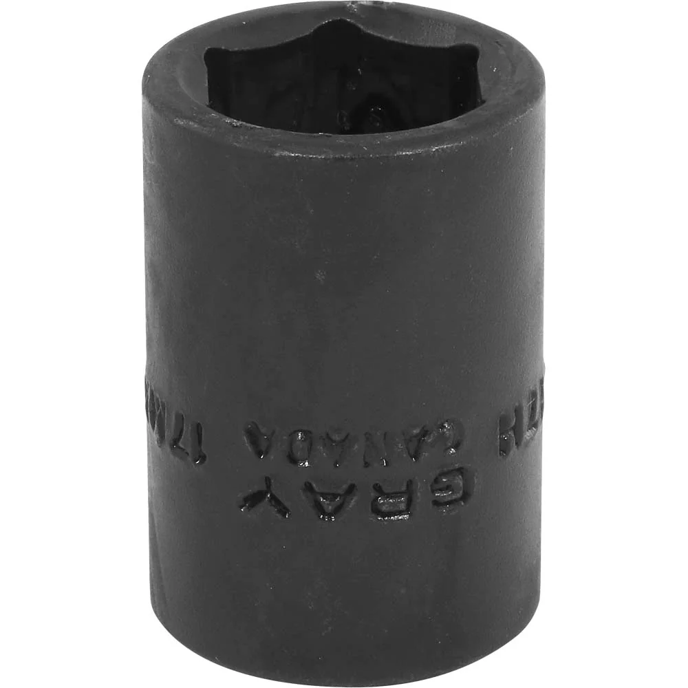 Gray Tools 1/2" Drive, 6 Point Standard Length, Impact Black Industrial Finish Metric Sockets - Image 5