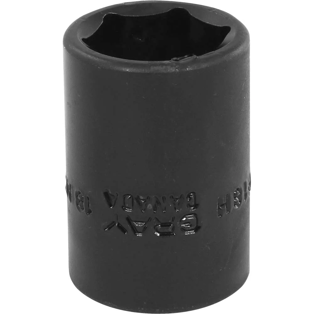Gray Tools 1/2" Drive, 6 Point Standard Length, Impact Black Industrial Finish Metric Sockets - Image 6