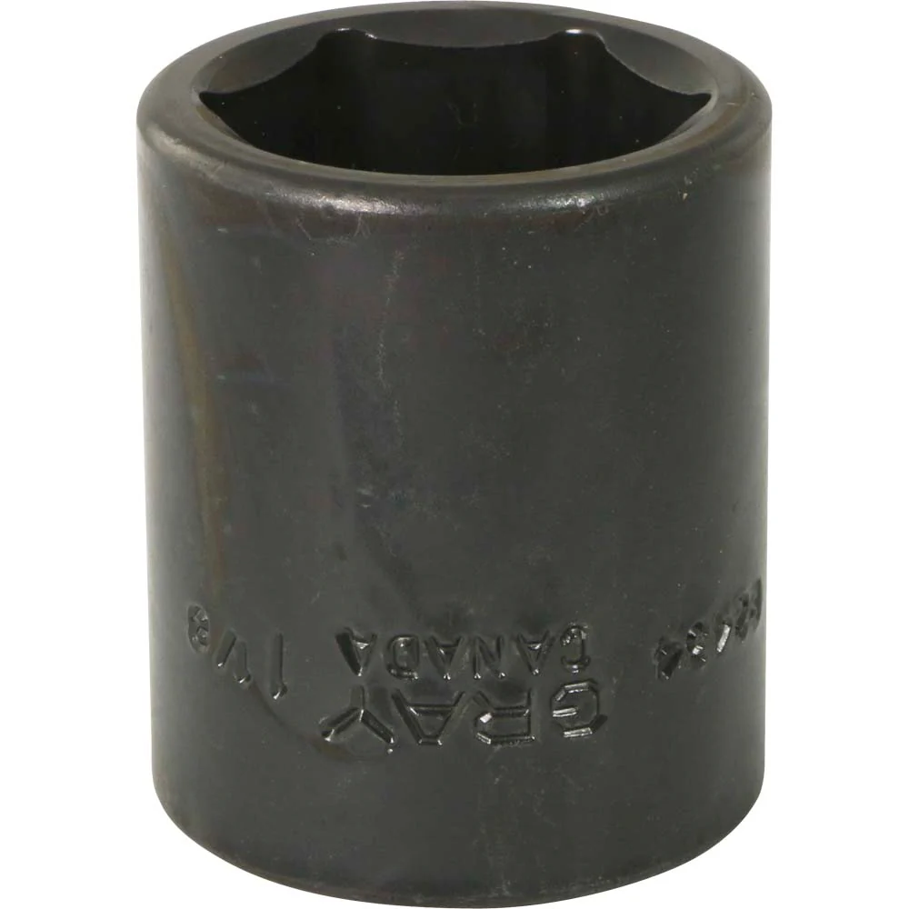 Gray Tools 1/2" Drive, 6 Point Standard Length, Impact Black Industrial Finish SAE Sockets - Image 12
