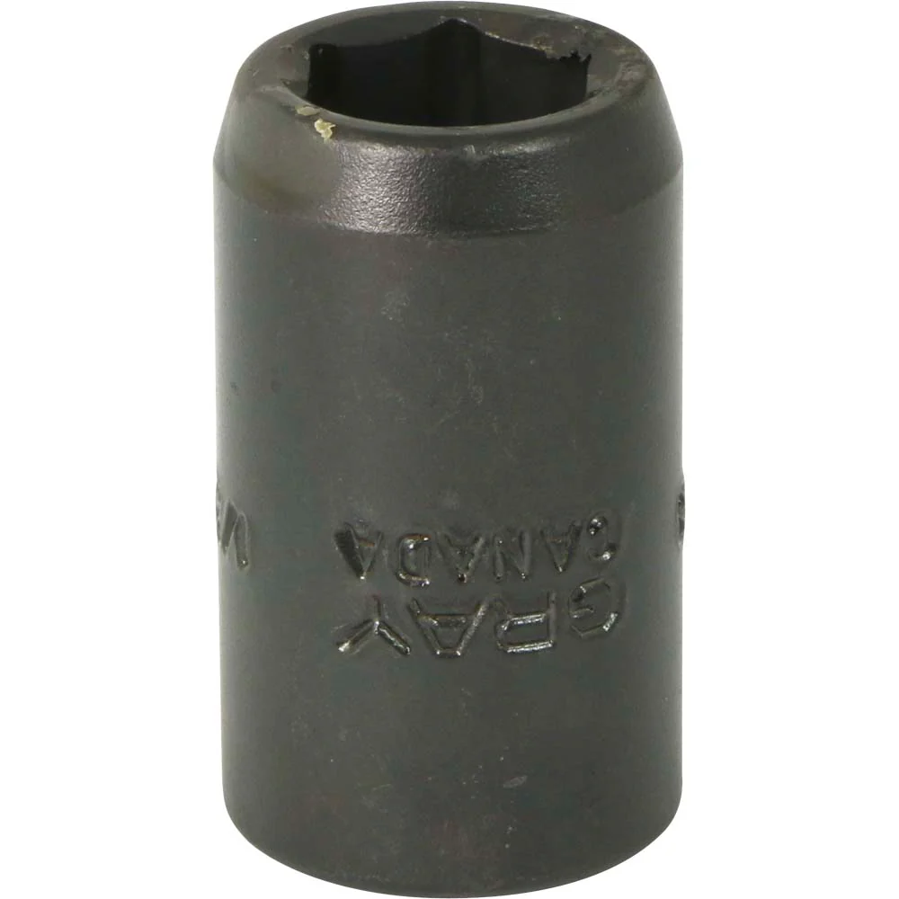 Gray Tools 1/2" Drive, 6 Point Standard Length, Impact Black Industrial Finish SAE Sockets - Image 3