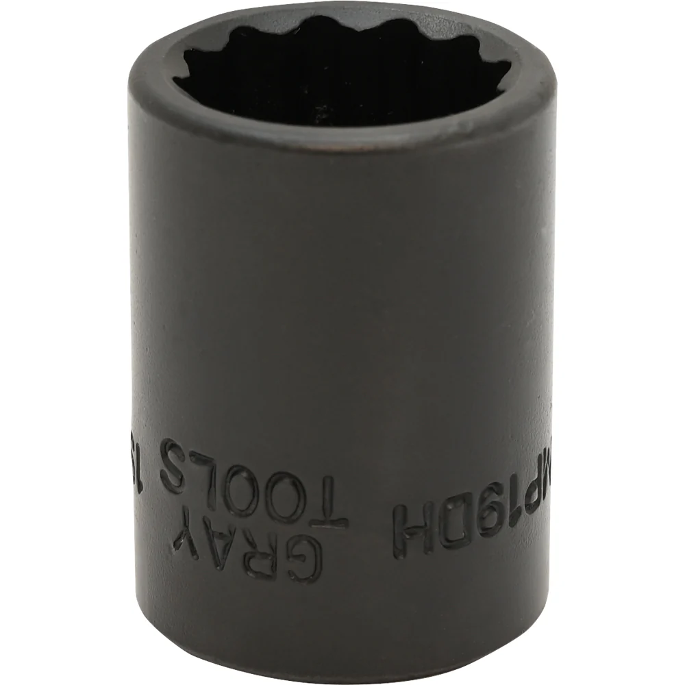 Gray Tools 1/2" Drive, Standard Length, 12 Point Impact Black Industrial Finish, Metric Sockets - Image 3