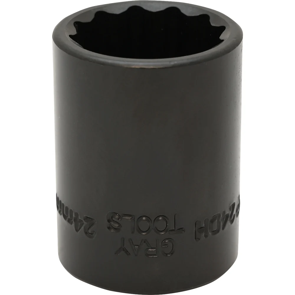 Gray Tools 1/2" Drive, Standard Length, 12 Point Impact Black Industrial Finish, Metric Sockets - Image 4