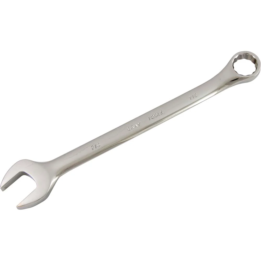 Gray Tools 12 Point, 15° Offset Mirror Chrome Finish, SAE Combination Wrenches - Image 13