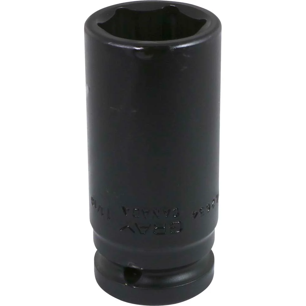 Gray Tools 3/4" Drive, 6 Point Impact Black Industrial Finish, Deep Length SAE Socket - Image 6
