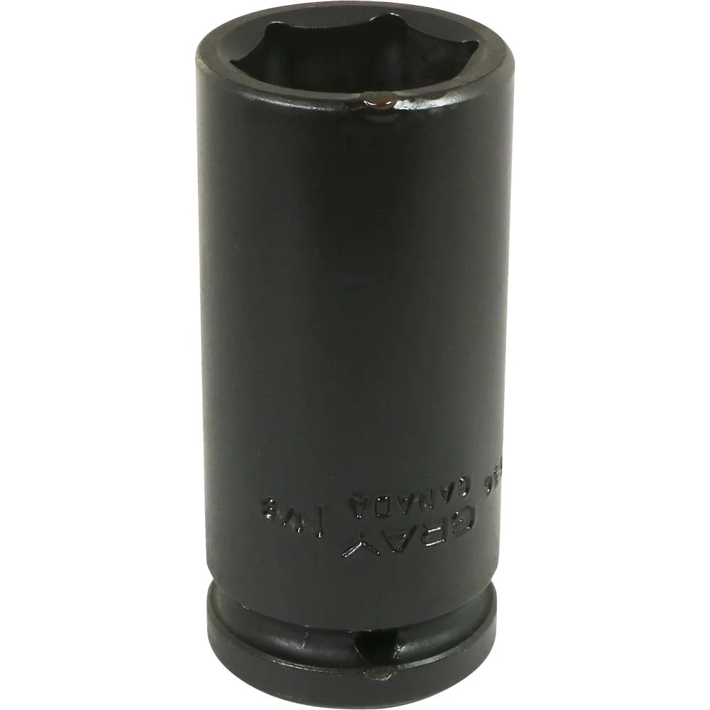 Gray Tools 3/4" Drive, 6 Point Impact Black Industrial Finish, Deep Length SAE Socket - Image 7