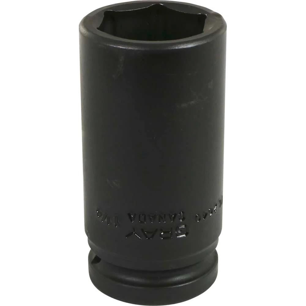 Gray Tools 3/4" Drive, 6 Point Impact Black Industrial Finish, Deep Length SAE Socket - Image 9