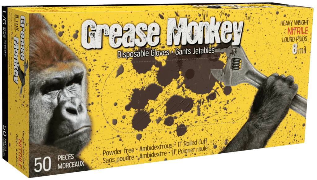 Grease Monkey® 50PK 8 mil Nitrile Disposable Gloves