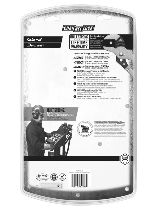 Channellock 3-Piece Tongue & Groove Pliers Set - Image 3