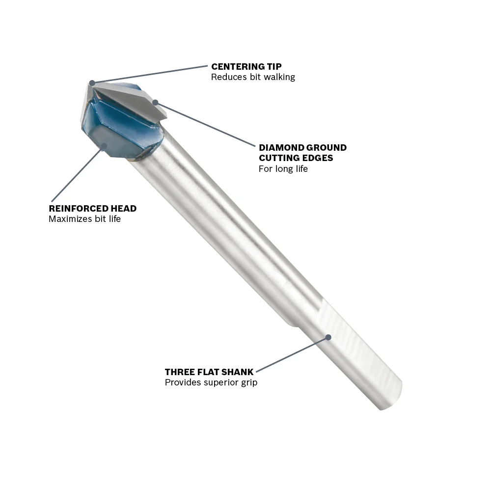 Bosch 4 pc. Glass & Tile Bit Set - Image 7