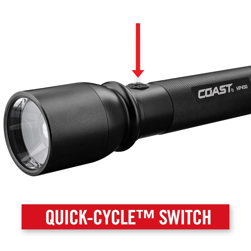 Coast HP450 Pure Beam Focusing LED Flashlight w/ Slide Focus - Image 6