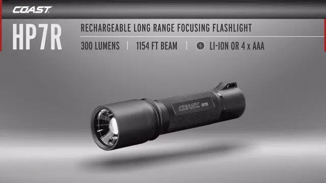 Coast HP7R Rechargeable Long Distance Focusing Flashlight Kit - Image 5