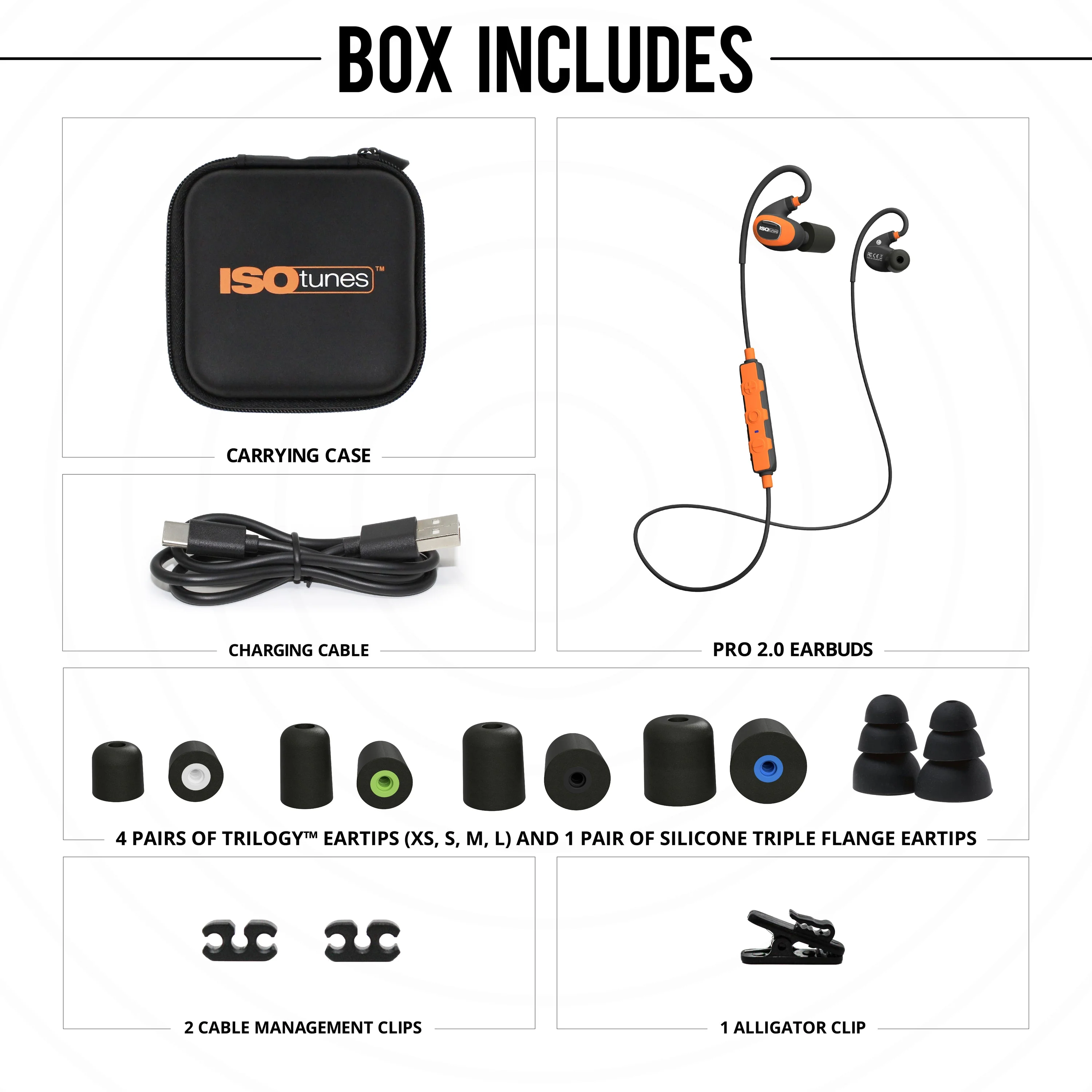 ISOtunes PRO 2.0 Bluetooth Earbuds - Safety Orange - Image 7
