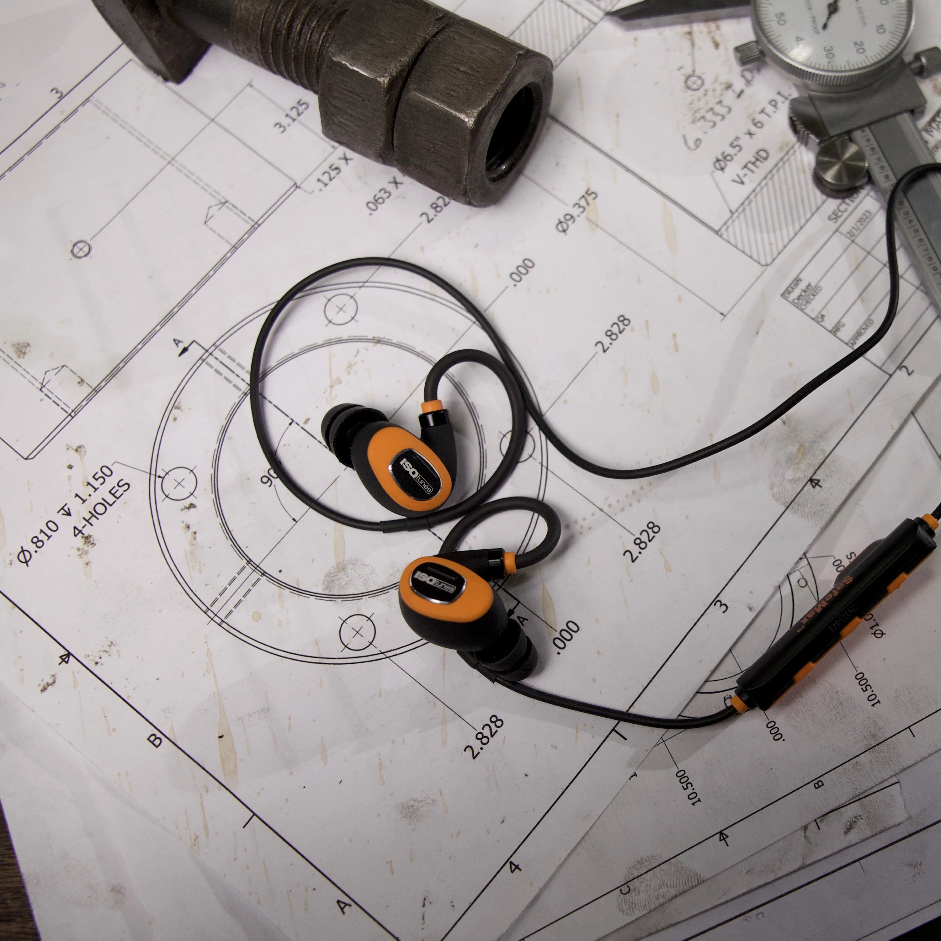 ISOtunes PRO 2.0 Bluetooth Earbuds - Safety Orange - Image 8
