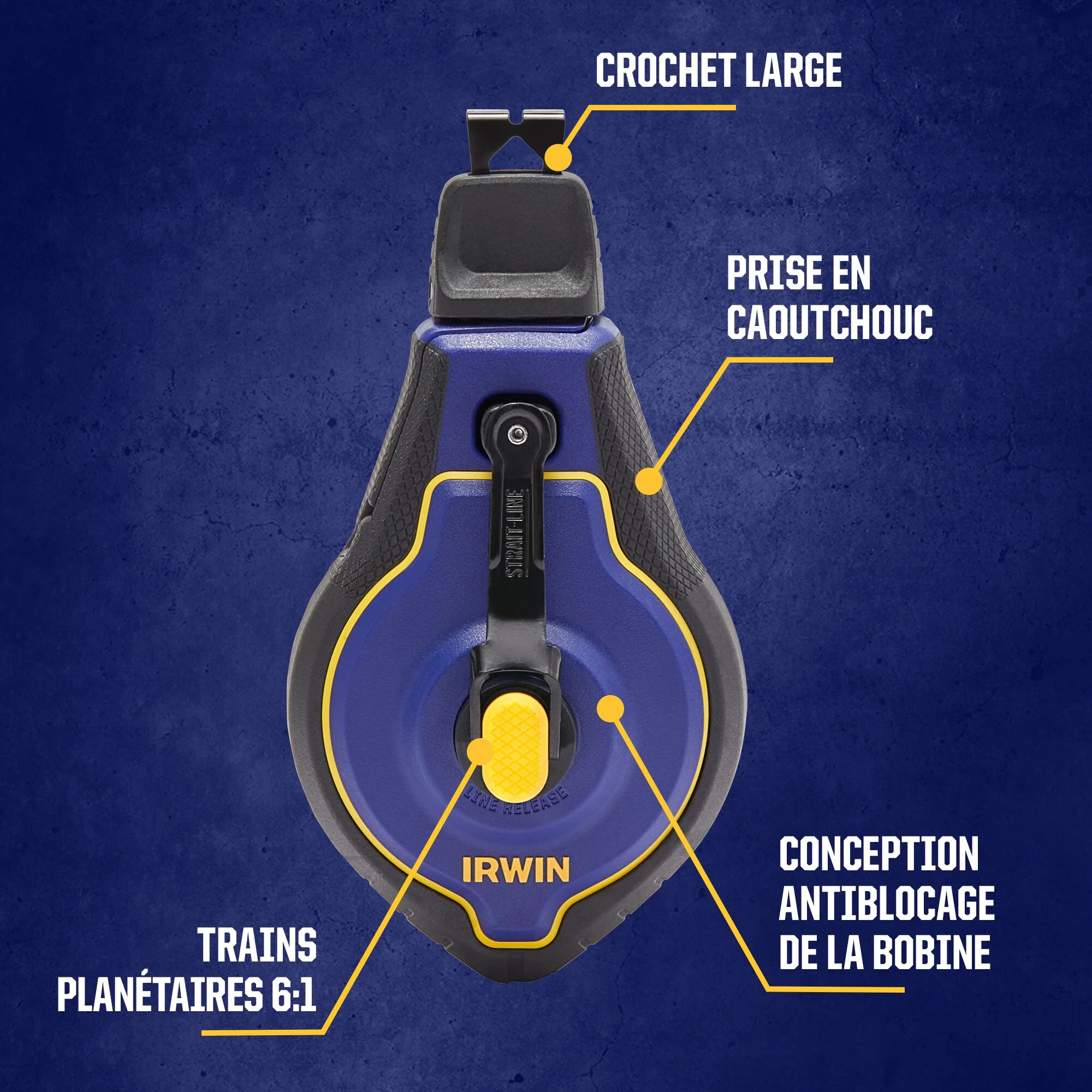 Irwin Strait-LineĀ® Speedline Pro Chalk Reel w/ Blue Chalk - 100ft - Image 10