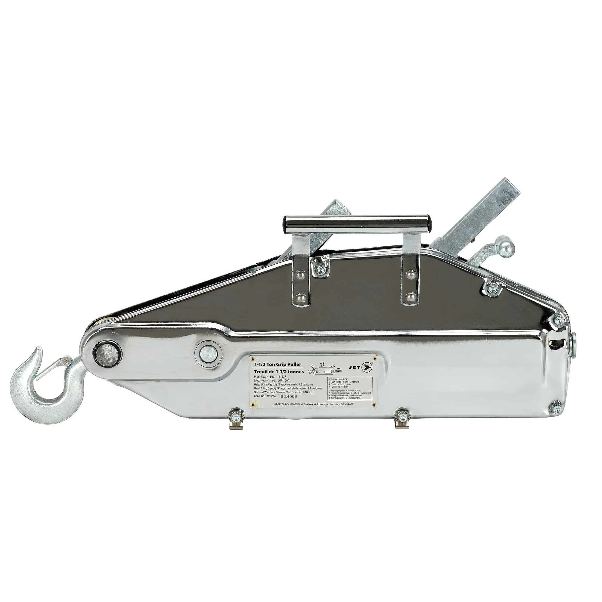 Jet 1-1/2 Ton Jet Series Heavy Duty Grip Puller - Image 2