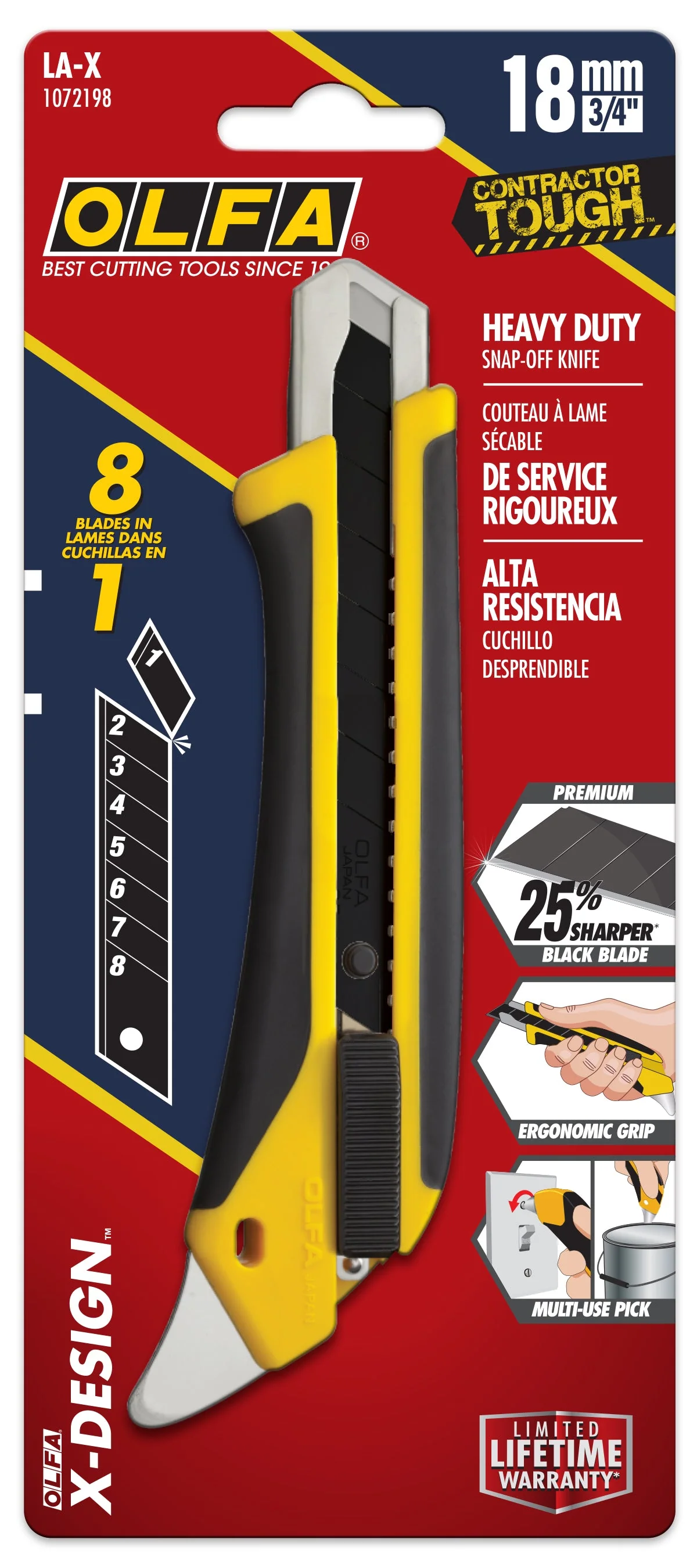 Olfa LA-X 18mm Fiberglass Utility Knife w/ Multi-Pick - Image 3