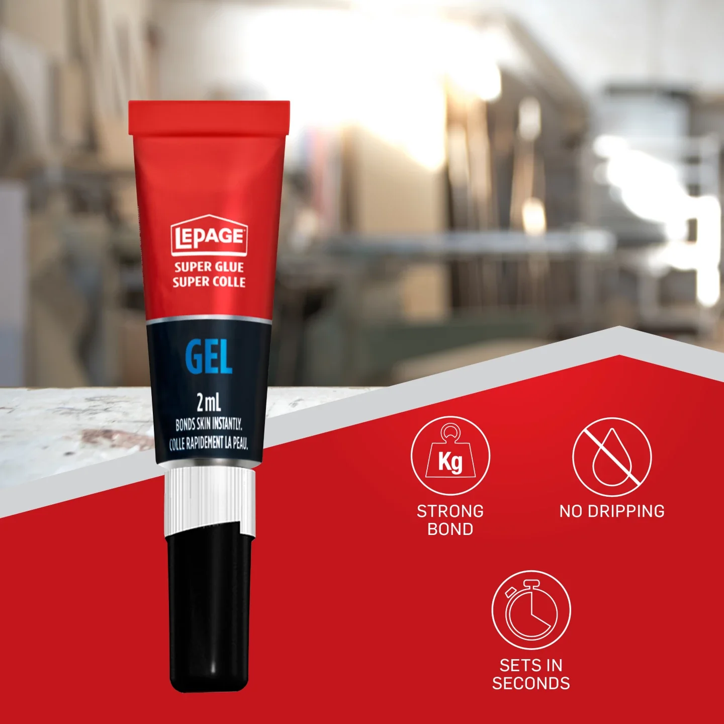 Lepage Super Glue Gel Tube 2mL (Pack of 2) - Image 3