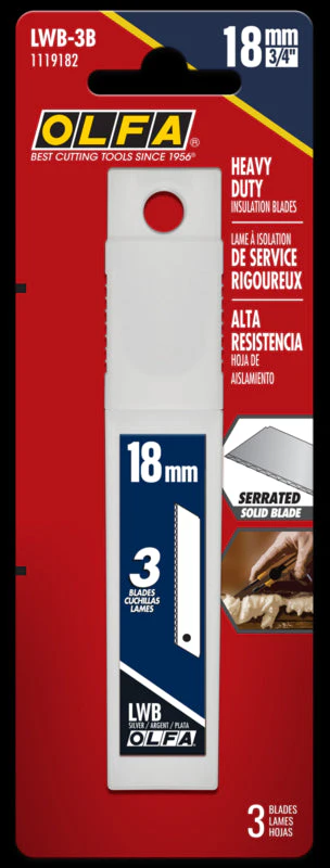 Olfa 3PK LWB-3B 18mm Insulation Blades - Image 2