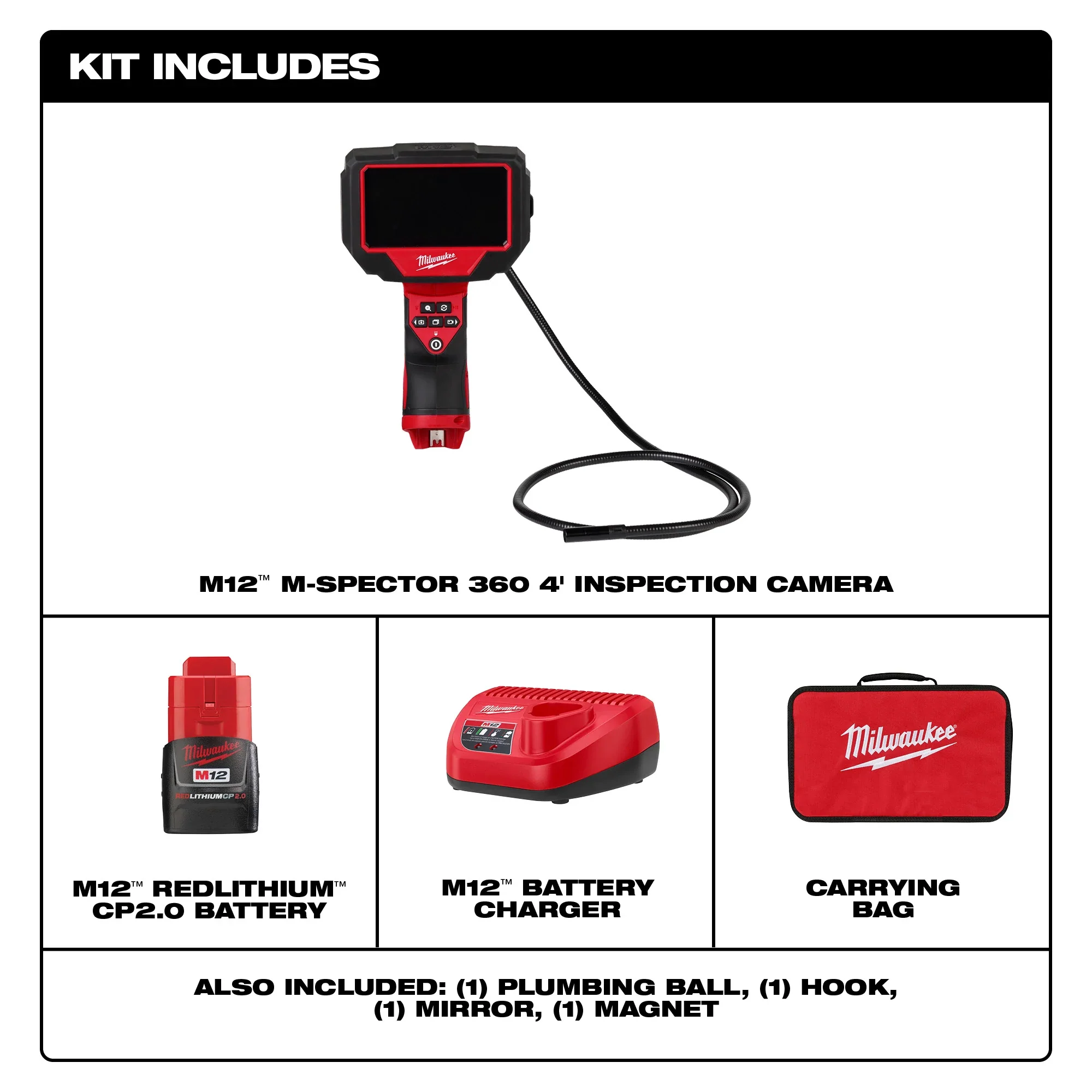 Milwaukee M12™ M-Spector™ 360 4' Inspection Camera - Image 3