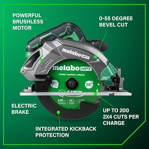 Metabo 18V MultiVolt 7-1/4 Inch Cordless Circular Saw - Tool Only - Image 4