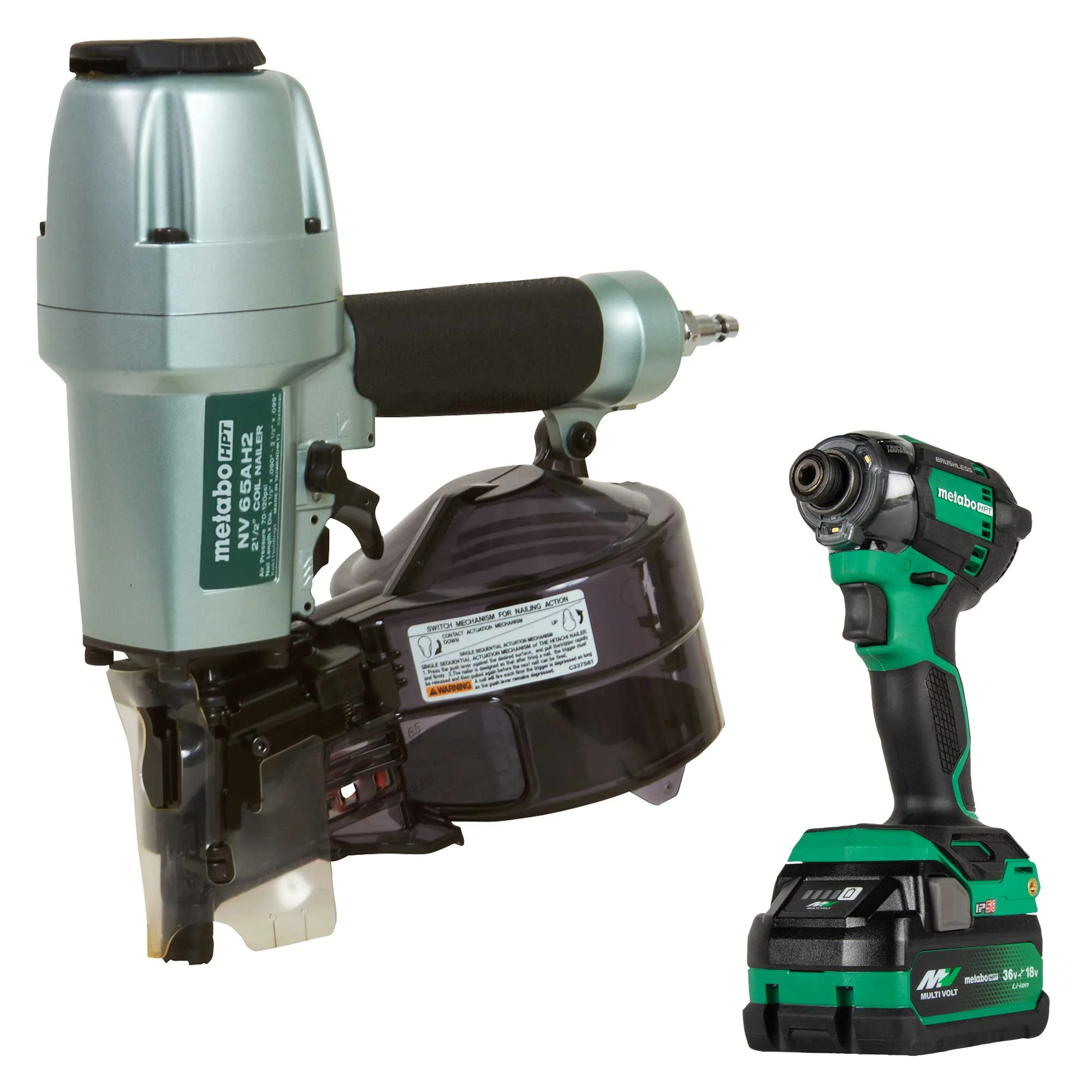 Metabo Pro Bundle 2-1/2 Inch Coil Siding Nailer with BONUS Impact Driver Kit - Image 3