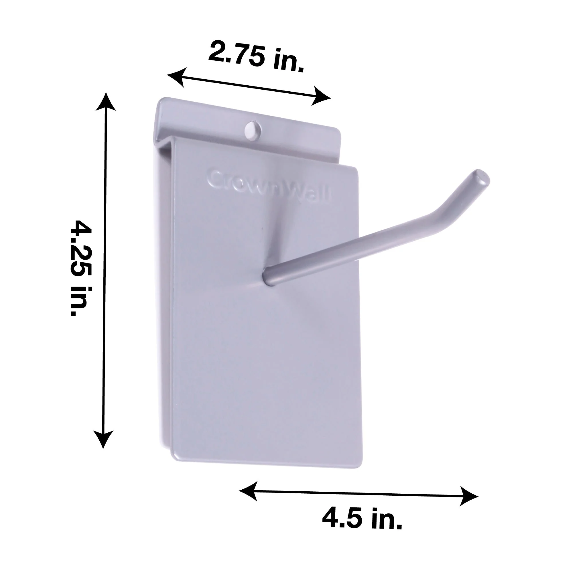 Crownwall 4" Single Hook Slatwall Accessory - Image 3