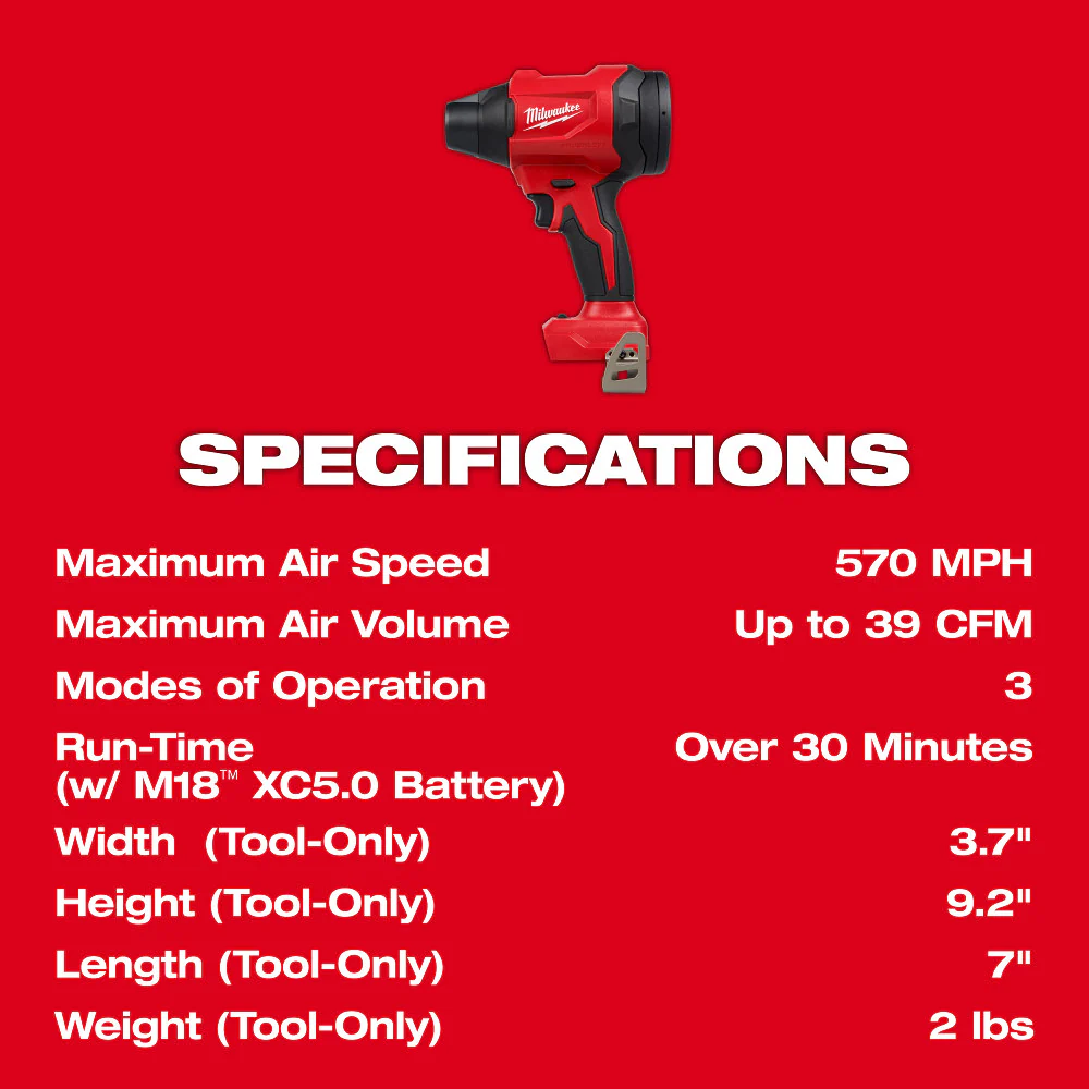Milwaukee M18 Brushless Precision Blower - Tool Only - Image 8