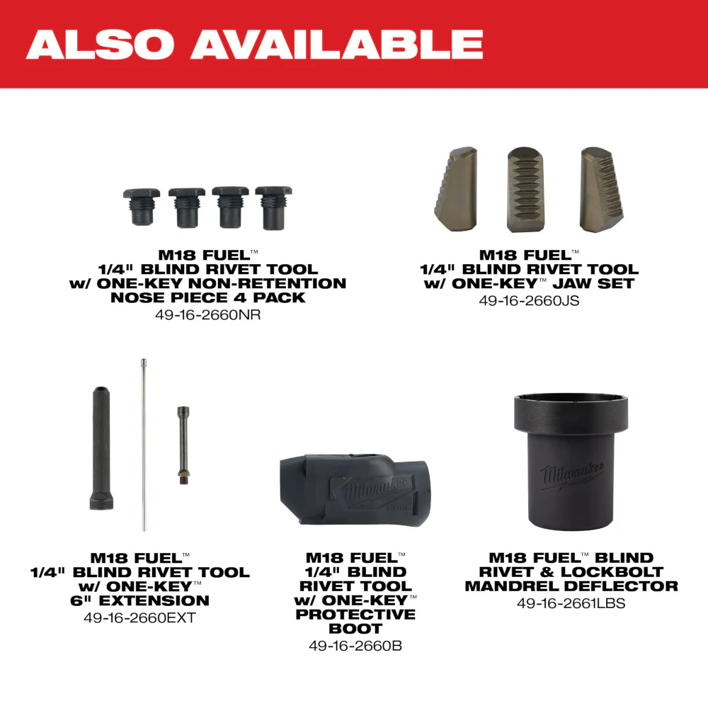 Milwaukee M18 FUEL 1/4" Blind Rivet Tool w/ ONE-KEY - Image 10