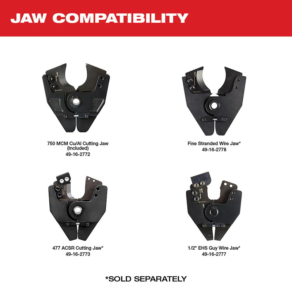Milwaukee M18 FORCE LOGIC Cable Cutter Kit w/ 750 MCM Cu Jaws - Image 6