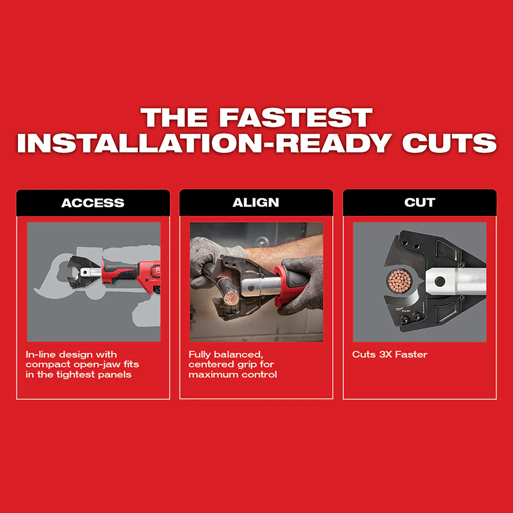 Milwaukee M18 FORCE LOGIC Cable Cutter Kit w/ 750 MCM Cu Jaws - Image 7
