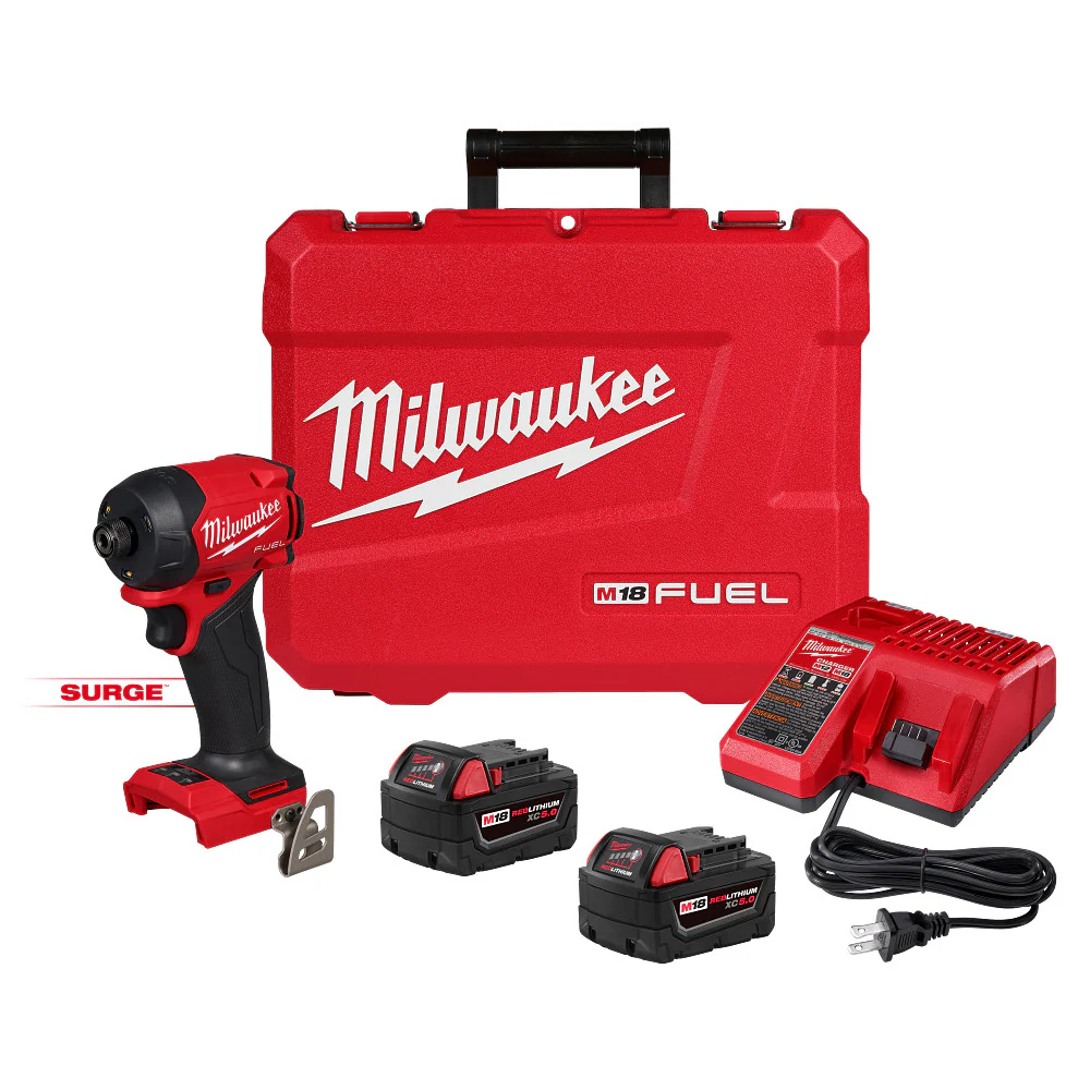 Milwaukee M18 FUEL SURGE 1/4" Hex Hydraulic Impact Driver Kit