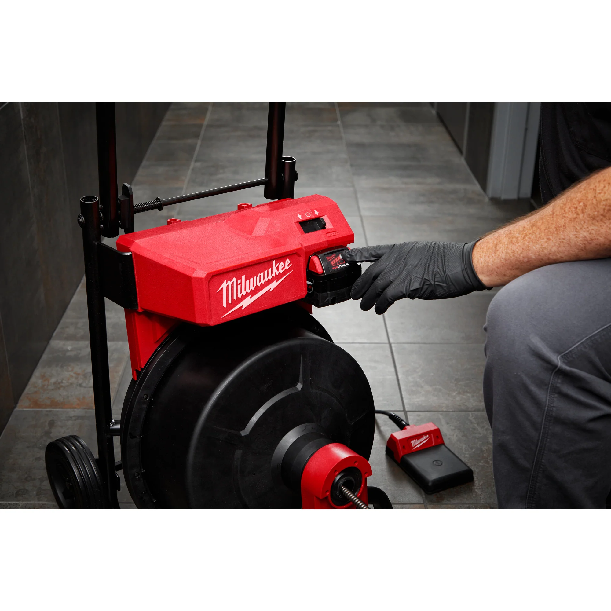 Milwaukee M18 Drum Machine w/ 3/8" Cable - Image 8