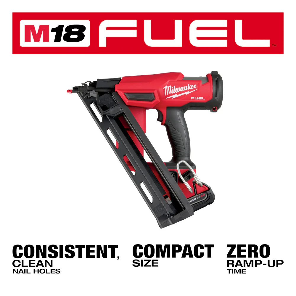 Milwaukee M18 FUEL™ 15 Gauge Finish Nailer Kit - Image 3