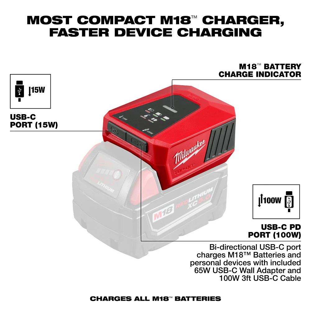 Milwaukee M18 Top-Off Charger & Power Supply - Image 4