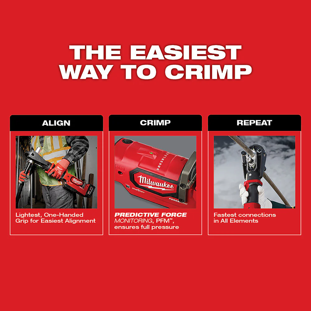 Milwaukee M18 FORCE LOGIC 15T Crimper Kit - Image 7