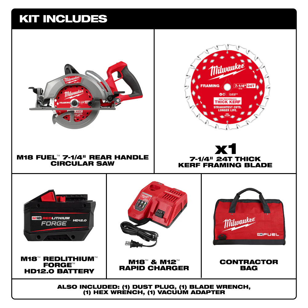 Milwaukee M18 FUEL 7-1/4" Rear Handle Circular Saw Kit - Image 3