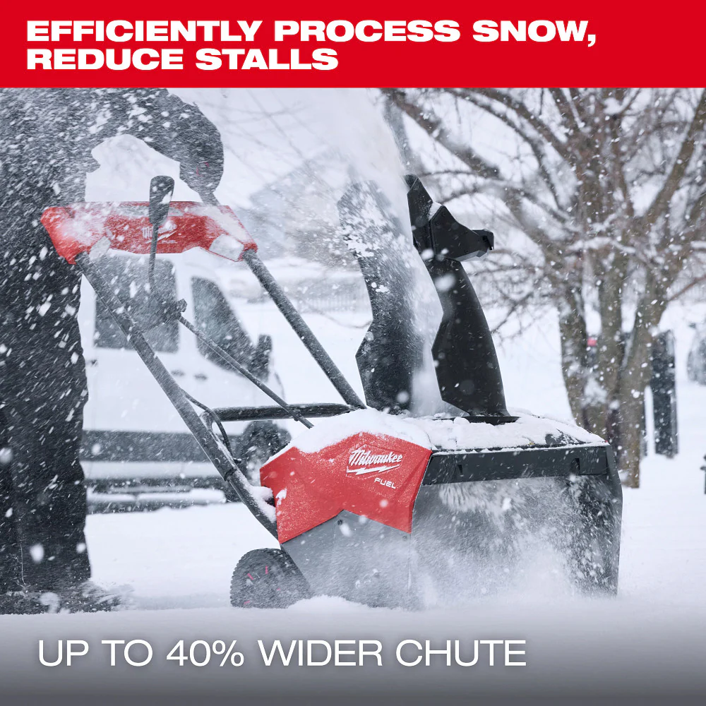 Milwaukee M18 FUEL 21" Auger Propelled Dual Battery Single Stage Snow Blower Kit - Image 11