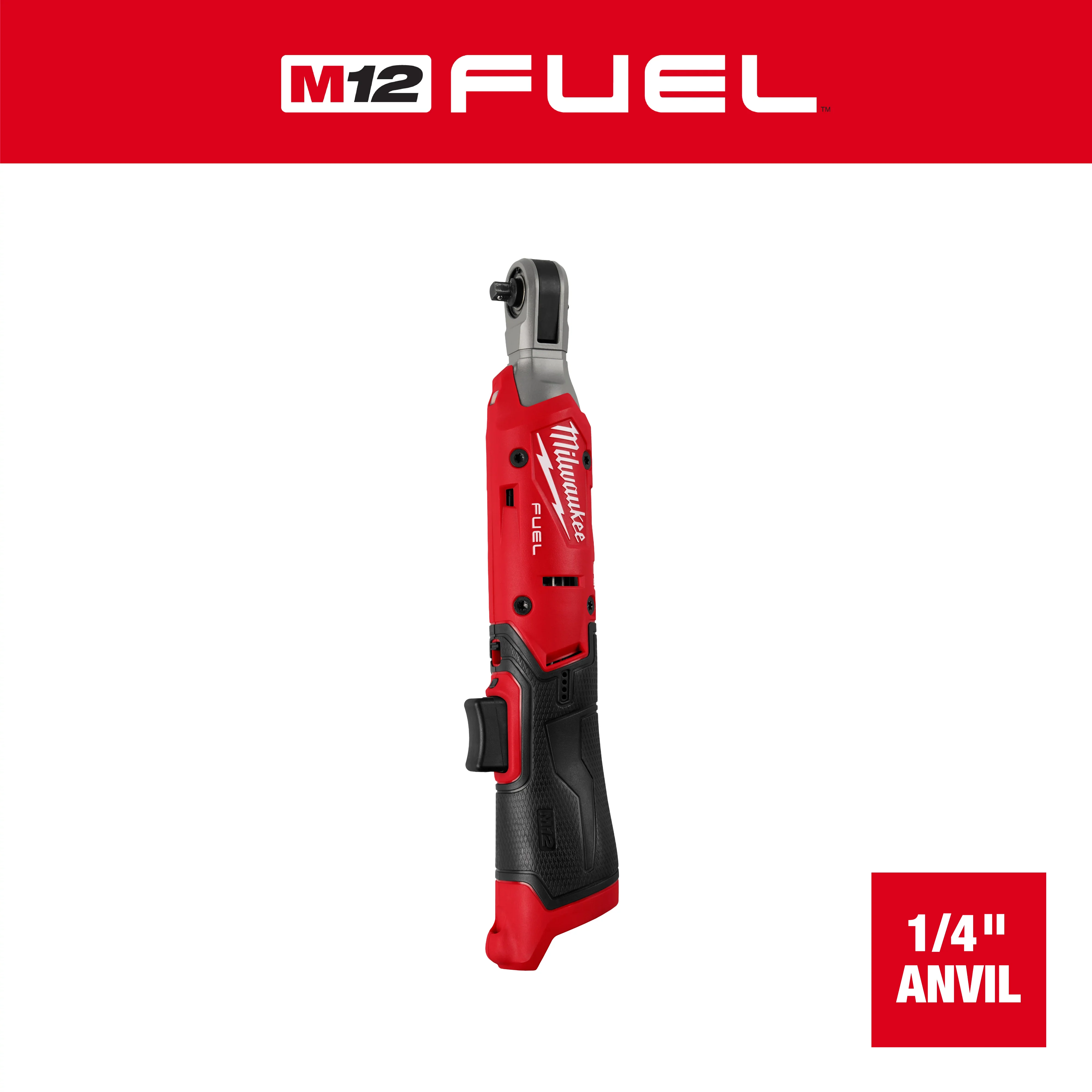 Milwaukee M12 FUEL 1/4" Ratchet - Tool Only - Image 2