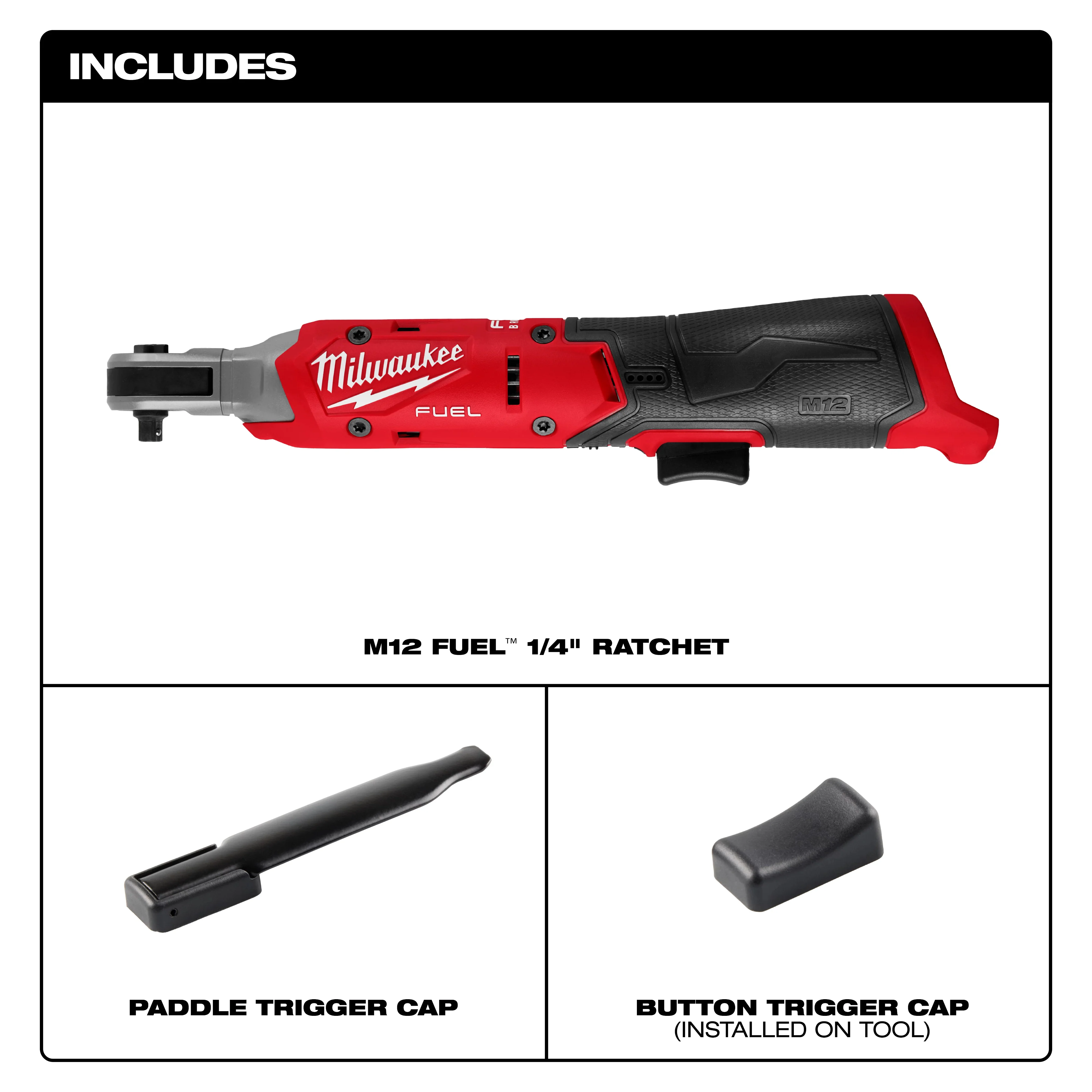 Milwaukee M12 FUEL 1/4" Ratchet - Tool Only - Image 5