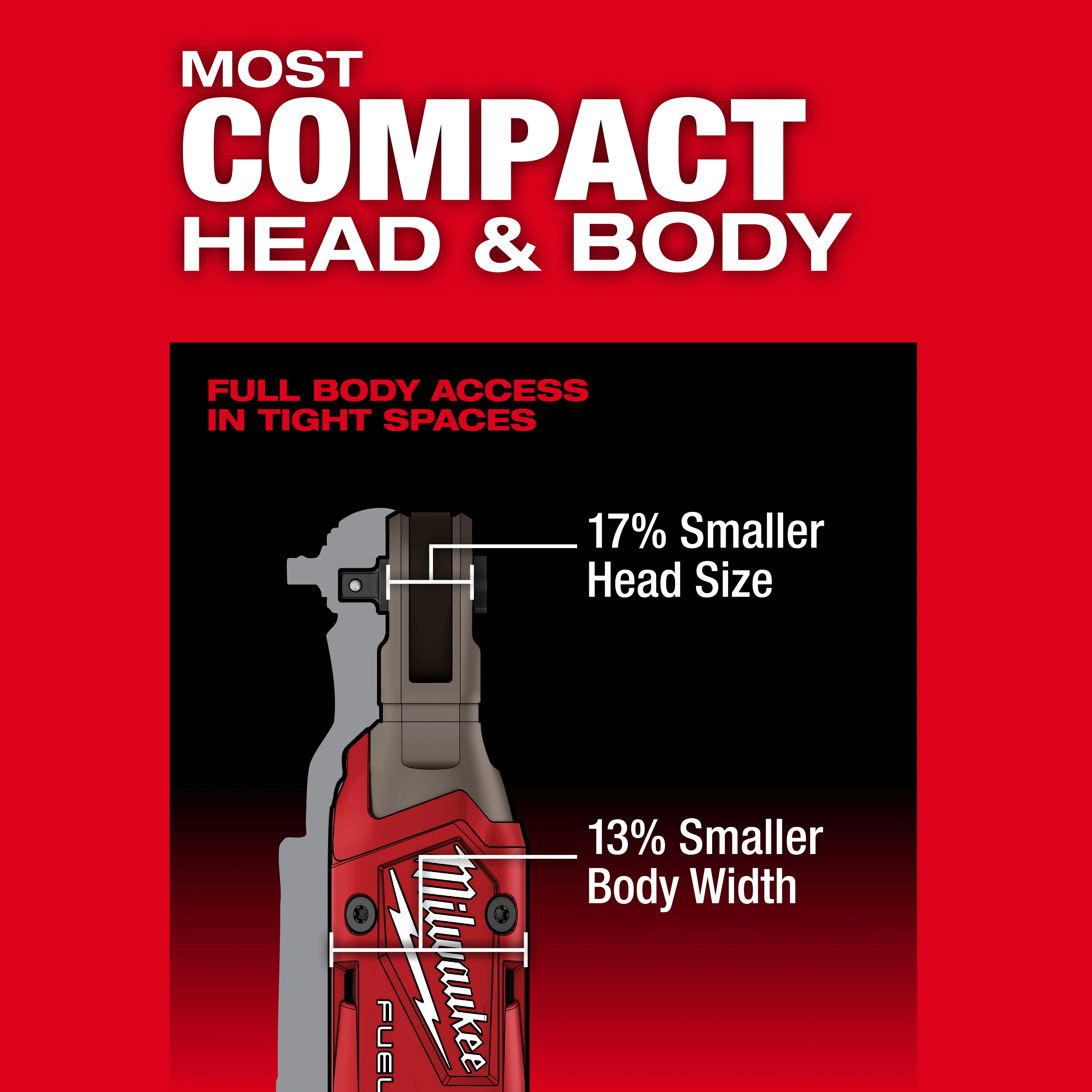 Milwaukee M12 FUEL 1/4" Ratchet - Tool Only - Image 7