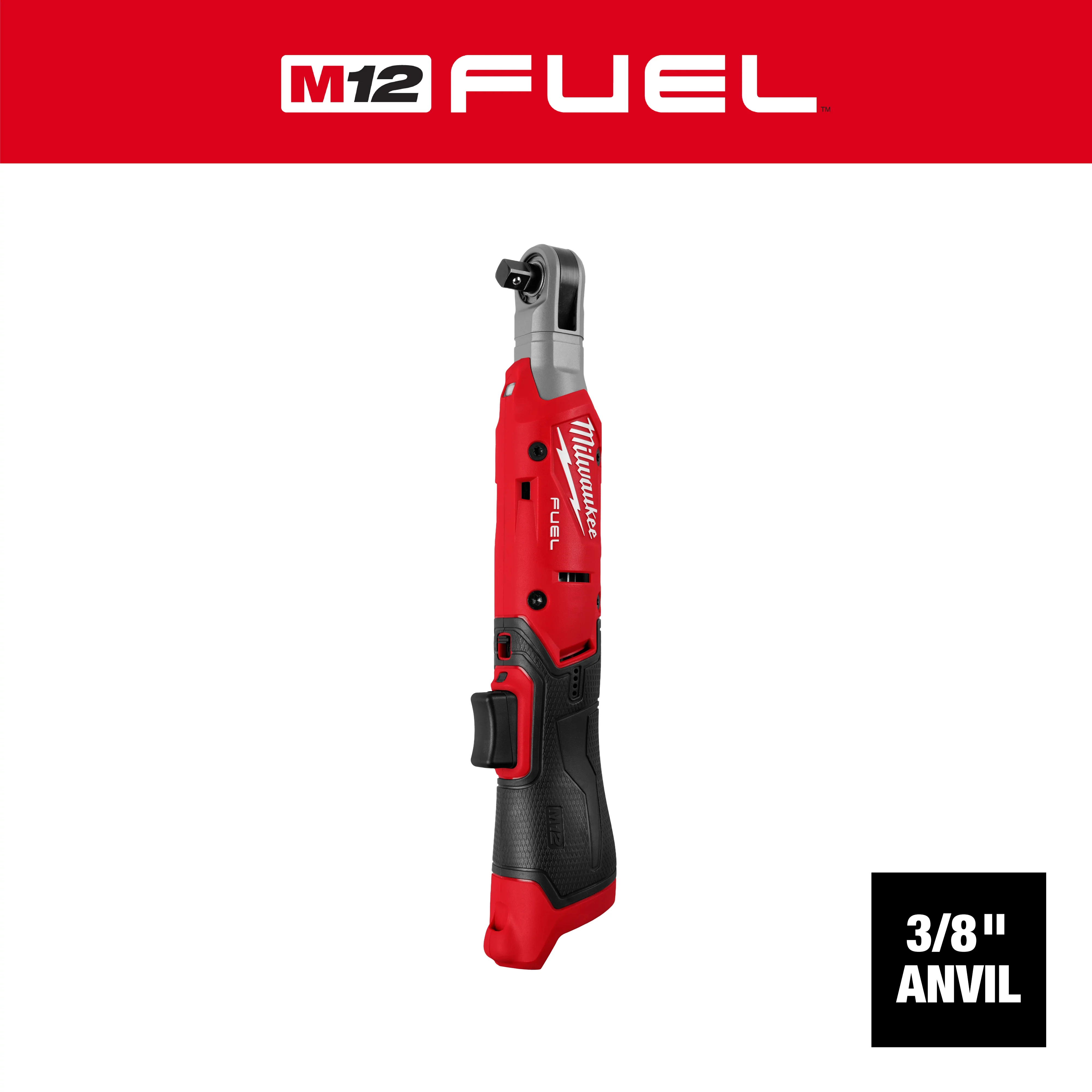 Milwaukee M12 FUEL 3/8" Ratchet - Tool Only - Image 2